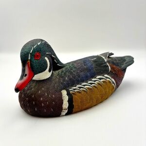 Vintage 7" Jules A Bouillet Resin Duck Decoy 1989 Shaker Prairie Shop